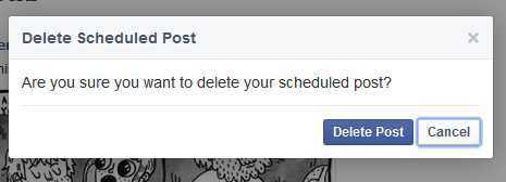 Delete scheduled post